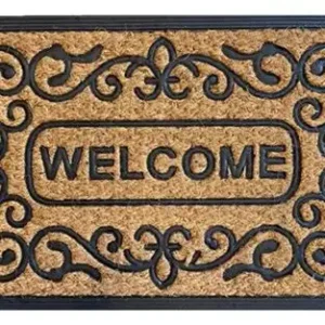 Felpudo coco y goma 40x60 welcome