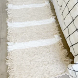 Alfombra cuyo 60x150 rayas blancas