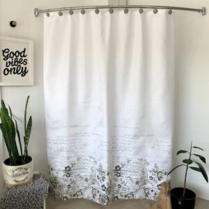 Cortina de Baño tela lino jacquard  Champ Elysees