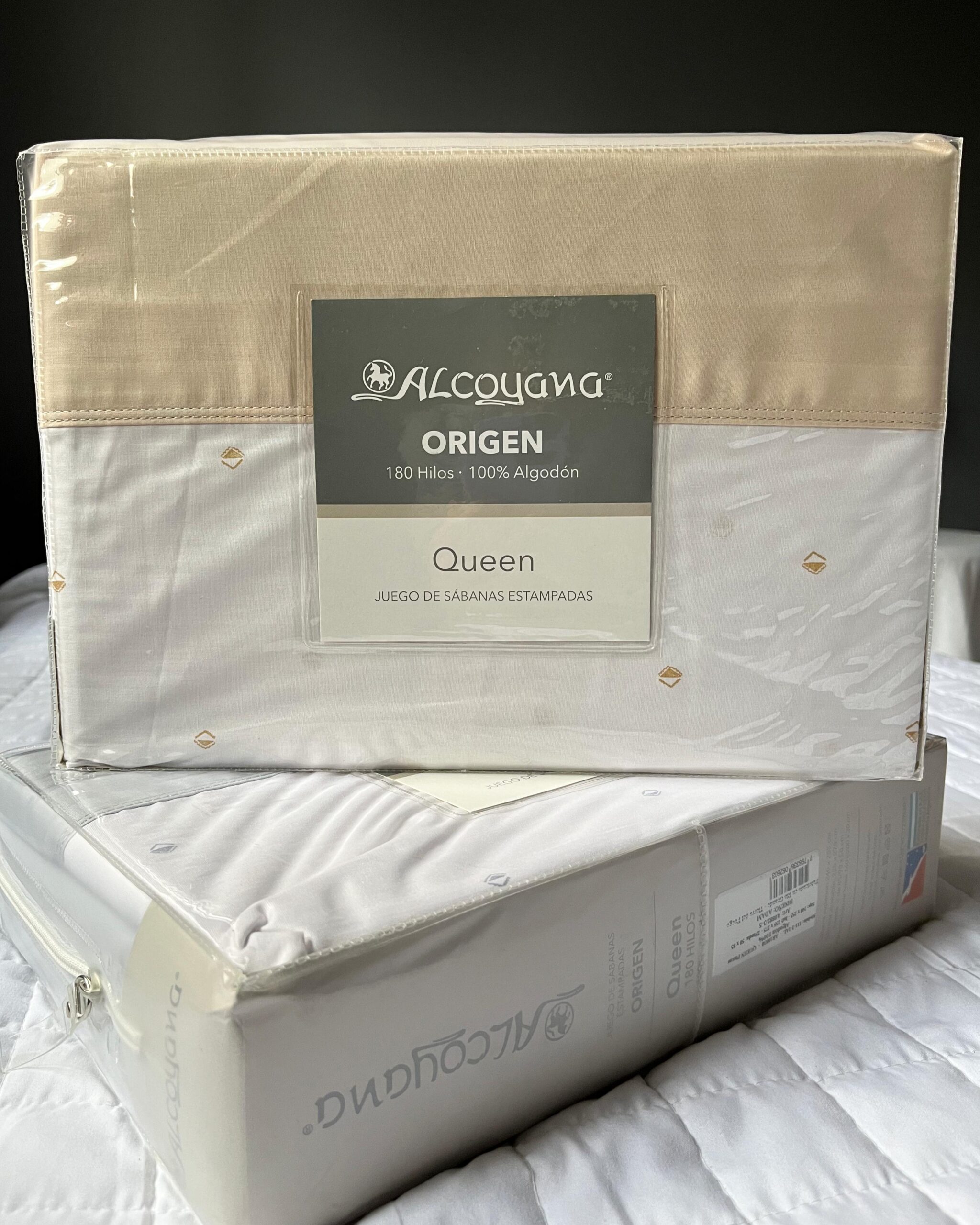 Juego de sábanas estampadas ORIGEN 180 hilos 100% algodón Queen