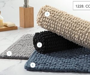 Alfombra de baño de microfibra shaggy