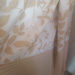 Cortina de Baño tela lino jacquard  ramas