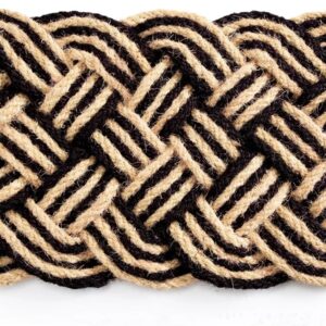 Felpudo  trenzado 40x60 negro/yute