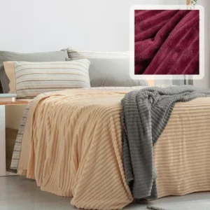 Frazada De Flannel Queen Size  Palette DuchampBordo